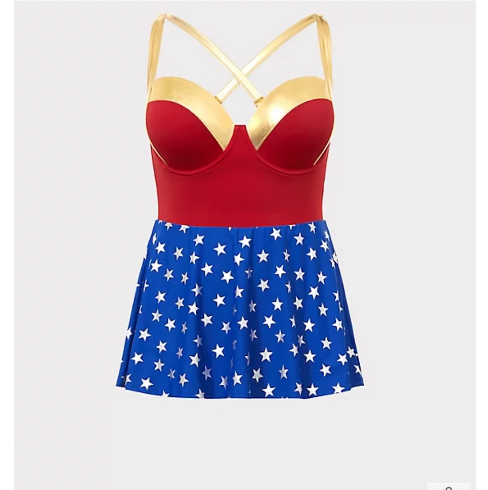 Torrid Wonder Woman Swim dress NWT size 2